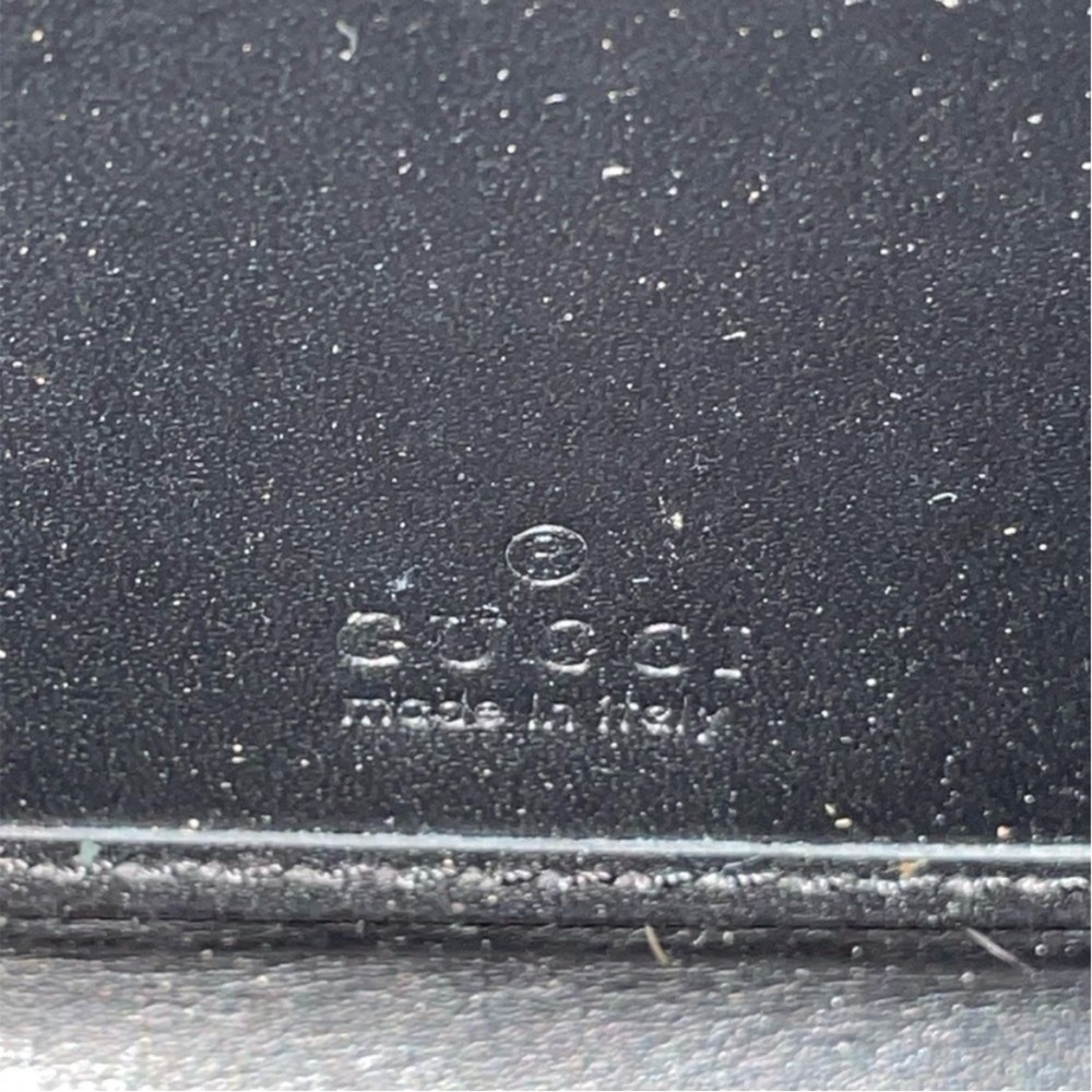 Authentic GUCCI Gucci Black GG Denim Canvas Round Zippy Long Wallet - Picture 3 of 11